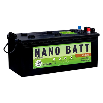 Акумулятор NANO BATT Standart — 190 (євробанка) (1250 пуск)