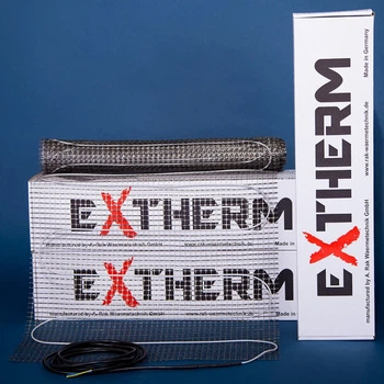 Тепла підлога електрична Extherm нагрівальний мат двожильний 0,5м² 90 Вт 0,5х1м (ET ECO 050-180)