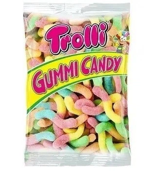 Цукерки Желейні Trolli Черв'яки кислі 1 кг