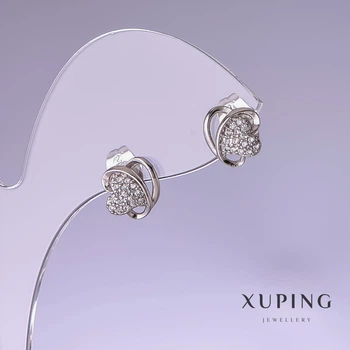 Сережки Xuping 9х10мм родій, ida55432