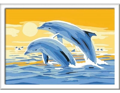 Картина за номерами Ravensburger CreArt Дельфіни 13 x 18 см (4005556200733)