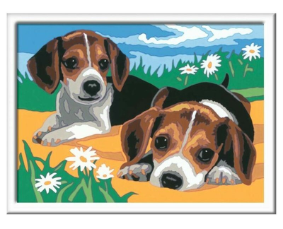 Malowanie po numerach Ravensburger CreArt Szczeniaczki Jack Russel 18 x 24 cm (4005556289394)