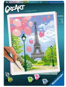 Картина за номерами Ravensburger CreArt Весна в Парижі 24 x 30 см (4005556289929)