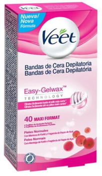 Воскові смужки Veet Easy-Gelwax Depilatory Wax Bands Normal Skin 40 шт (8410104882082)