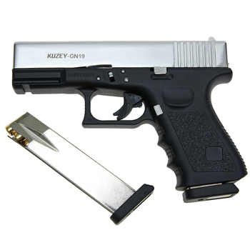 Сигнальный стартовый пистолет Kuzey GN 19 Chrome + дополнительный магазин