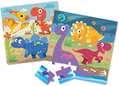 Puzzle magnetyczne Askato Dinosaurs 18 x 18 cm 20 elementów (6901440118253)