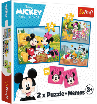 Zestaw puzzli Trefl Mickey and Friends Poznaj bohaterów Disney 27.5 x 20.5 cm 2 x 78 elementów (5900511933444)