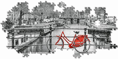 Puzzle Clementoni Panorama Amsterdam Bicycle 98 x 33 cm 1000 elementów (8005125394401)