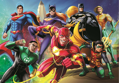 Пазл Clementoni Super Kolor DC Comics Justice League 48.5 x 33.5 см 104 деталей (8005125257218)