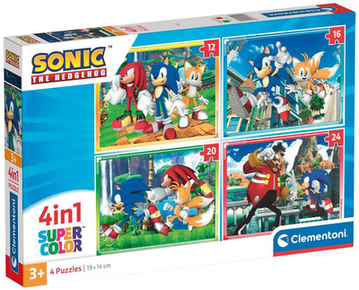 Набір пазлів Clementoni Super Kolor Sonic Hedgehog 19 x 14 см 72 деталі (8005125215225)