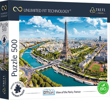 Puzzle Trefl View of the Paris city France 58 x 34 cm 500 elementów (5900511374568)