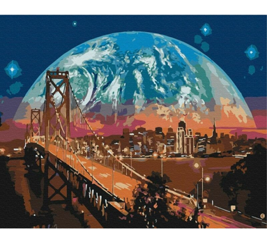 Картина за номерами Symag Paint it Місяць над Сан-Франциско 40 x 50 см (5904433381772)
