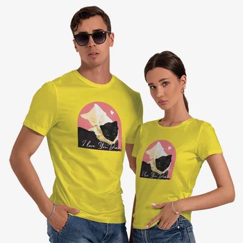 Парні футболки JHK "I love you dear" 4XL Жовтий (MD-36-537-30-15)