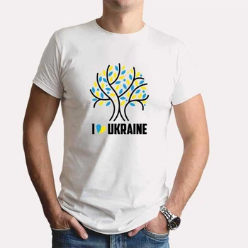 Футболка чоловіча JHK "Люблю Україну" S Білий (MD-25-2238-18-11)