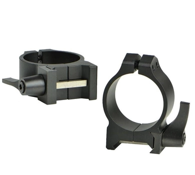 Кільця сталеві Warne 30 мм, Quick Detach Ring, низькі, швидкоз'ємні