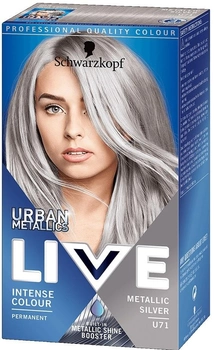 Farba do włosów Schwarzkopf Live Urban Metallic U71 Metallic Silver (9000101234978)