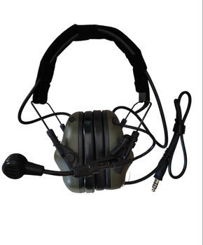 Активні захисні навушники Earmor M32 MARK4 (FG) Olive Mil-Std