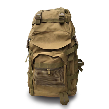 Рюкзак тактический AOKALI Outdoor A51 50L (Sand) большой многофункциональный армейский taktical