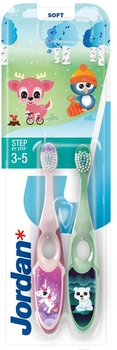 Набір зубних щіток Jordan Step By Step для дітей 3 - 5 років м'які 2 шт (7046110043448)