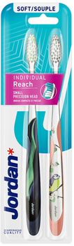 Набір зубних щіток Jordan Individual Reach Soft 2 (7046110064139)