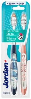 Набір зубних щіток Jordan Individual Clean Medium 2 шт (7046110064108)