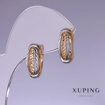 Серьги Xuping 17х7мм «позолота 18К и родий», ida56961
