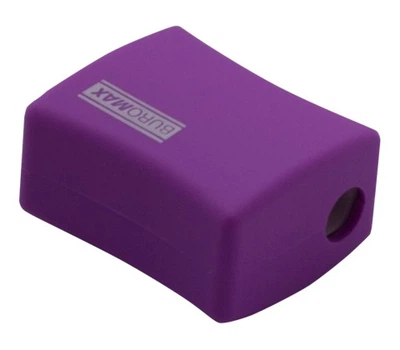 Точилка BUROMAX ALFA, RUBBER TOUCH, 2 отв., контейнер, пластик. корпус (BM.4778-v)