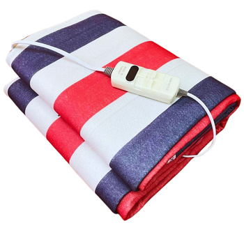 Электпростынь двуспальная Electric blanket 150х180 см, двузонная, 2 года. гарантия, Турция, в полосочку, арт.1059