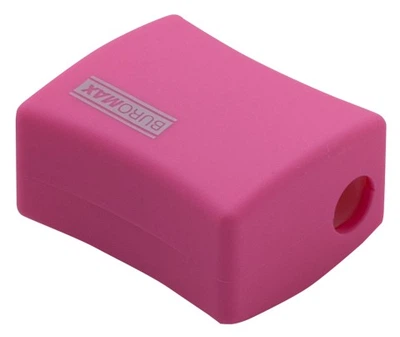 Точилка BUROMAX ALFA, RUBBER TOUCH, 2 отв., контейнер, пластик. корпус (BM.4778-r)