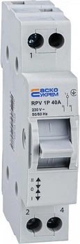 Ручний перемикач введення (І-0-ІІ) RPV 1P 40A АСКО