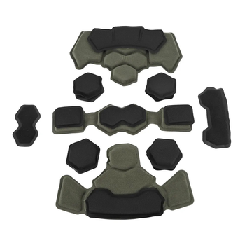 Защитные подушки для шлема FAST, Mich GEN4 (18 шт + 24 Velcro), Олива (15218)