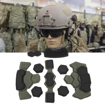 Захисні подушки для каски Фаст, Міч GEN4 (18 шт + 24 Velcro), Olive (15218)