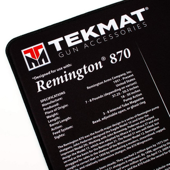 Килимок TekMat 30 см x 91 см з кресленням Remington 870 для чищення зброї