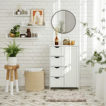 Комод - шкаф в гостинную Black Loft_Apartament 30 х 52 х 82 см белый