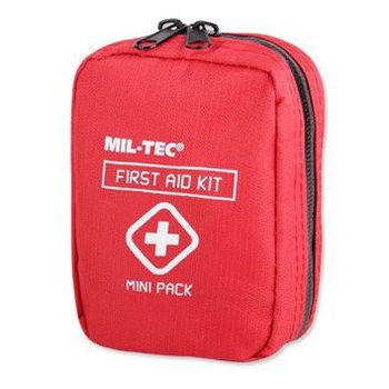 Аптечка тактична, Комплект першої допомоги Mil-Tec First Aid Pack Mini - червоний (16025810)