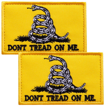 Набір шевронів 2 шт з липучкою Змія Don't Tread On Me 5х8 см, вишитий патч (800029924) TM IDEIA