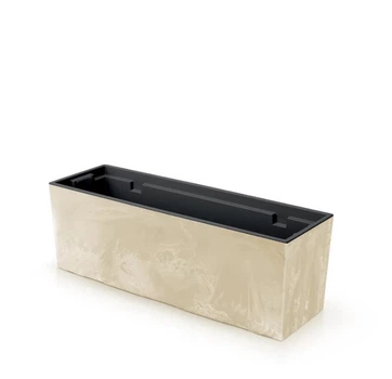 Горшок террасовый для цветов Urbi Case Beton Effect 80см - Крем-мраморный (DUC800E-CY700)