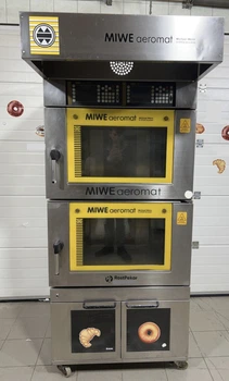 Хлебопечь конвекционная Miwe aeromat двухкамерная на 8 уровней 60 х 40 см с пароувлажнением и расстоечным шкафом Б/У