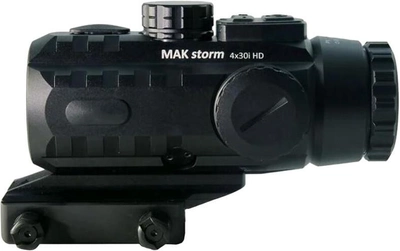 Приціл призматичний MAK MAKstorm 4x30i HD. Picatinny/Weaver (MAK-MAK-64643)