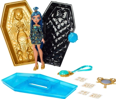 Кукла Монстер Хай Клео Де Ніл Monster High Cleo De Nile Boo-Jeweled Beauty Case Золотой бьюти кейс (HNF72)
