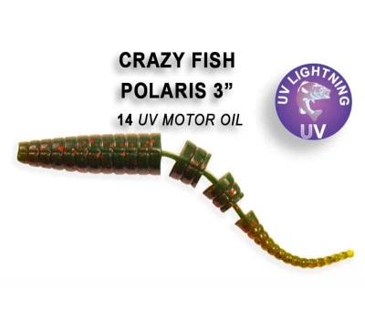 Силіконова приманка Crazy Fish Polaris 3" 24-68-14-6 кальмар,24-68-14-6