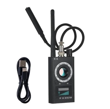 Детектор антижучок Detector K18 Pro от прослушки / скрытых камер + USB, черный (75638391)