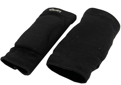 Налокотники волейбольні Asics HX07 Профі із захисною подушечкою S (чорні)