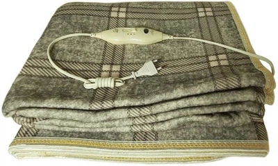 Электропростынь 150х170 см с сумкой Electric Blanket серый клетчатый (SH772902)