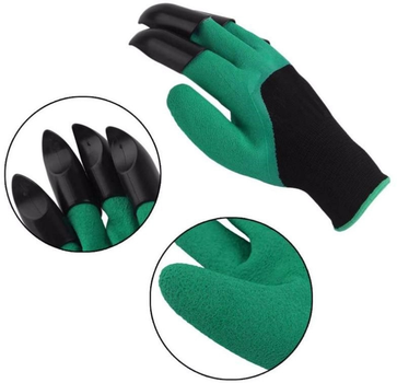 Садовые перчатки Garden Genie Gloves Зеленый 1 пара с когтями (SH779427)