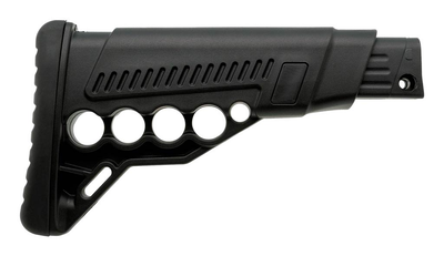Телескопический приклад DLG Tactical TBS Utility (DLG-081) для помповых ружей Remington, Mossberg, Maverick (черный) с патронташем