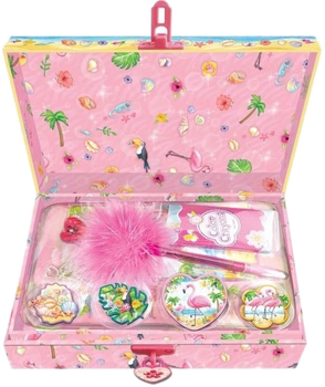Zestaw kreatywny Pulio Pecoware Flamingo w pudełku z pamiętnikiem (5907543778234)