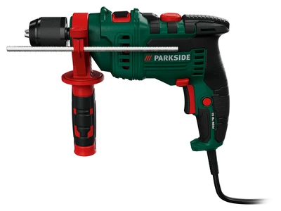Дрель ударная с реверсом ограничителем глубины и кейсом Parkside PSBM 750 B3