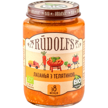 Дитяче пюре Rudolfs Лазання з телятиною 190 г (4751017940990)