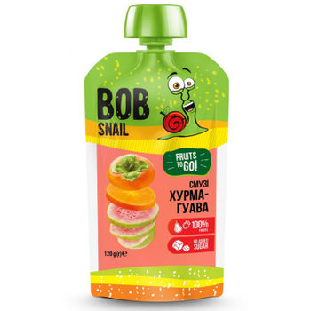 Детское пюре Bob Snail Улитка Боб Хурма-гуава 120 г (4820219343165)